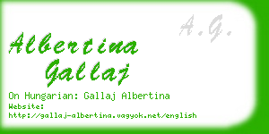 albertina gallaj business card